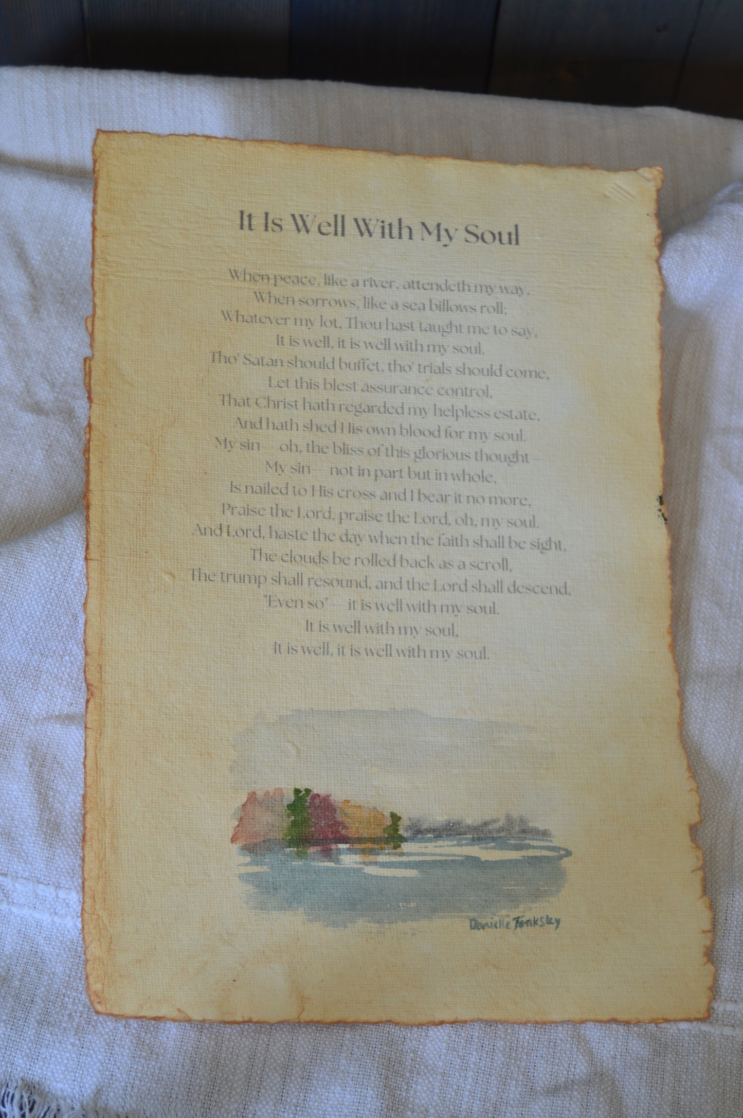 It Is Well With My Soul Hymn Watercolor