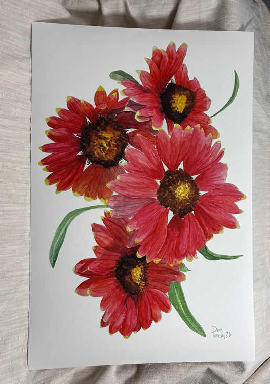 Indian Blanket Print on 16x24 Canvas