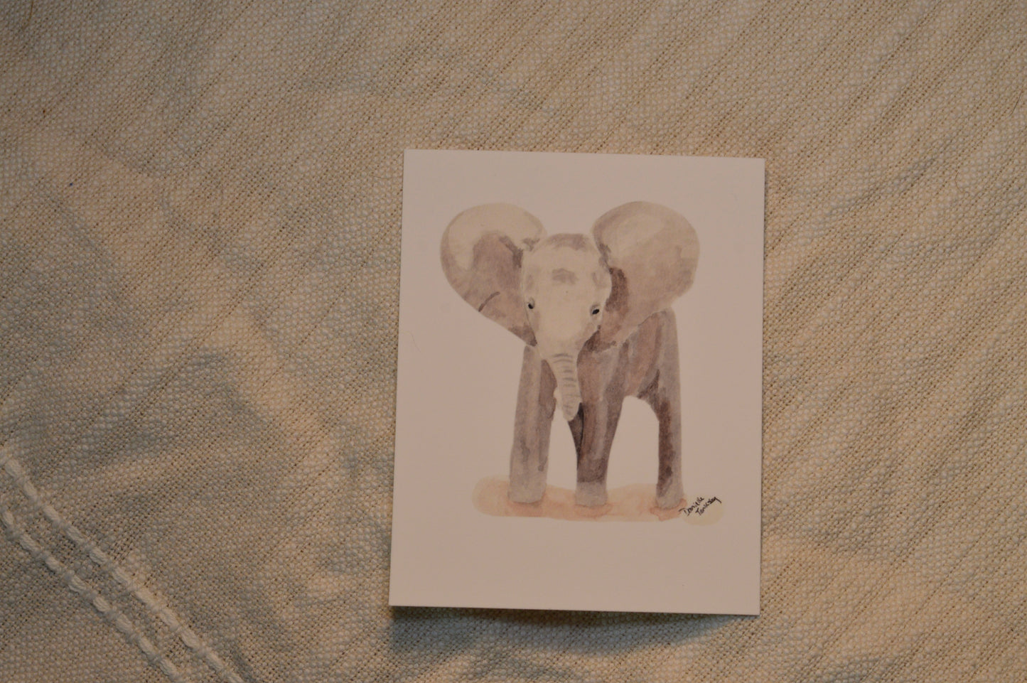 Mini Print Watercolor Baby Elephant