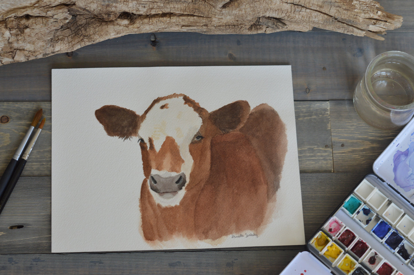 Calf Watercolor Painting