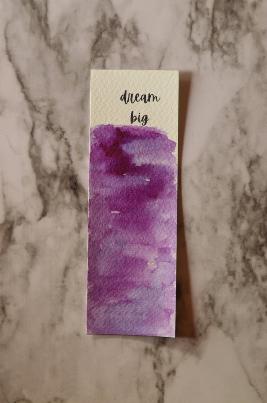 Love Red Watercolor Bookmark and Dream Big Watercolor Bookmark Set