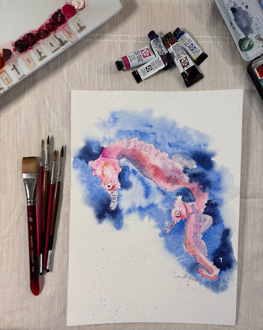Seahorse and Baby