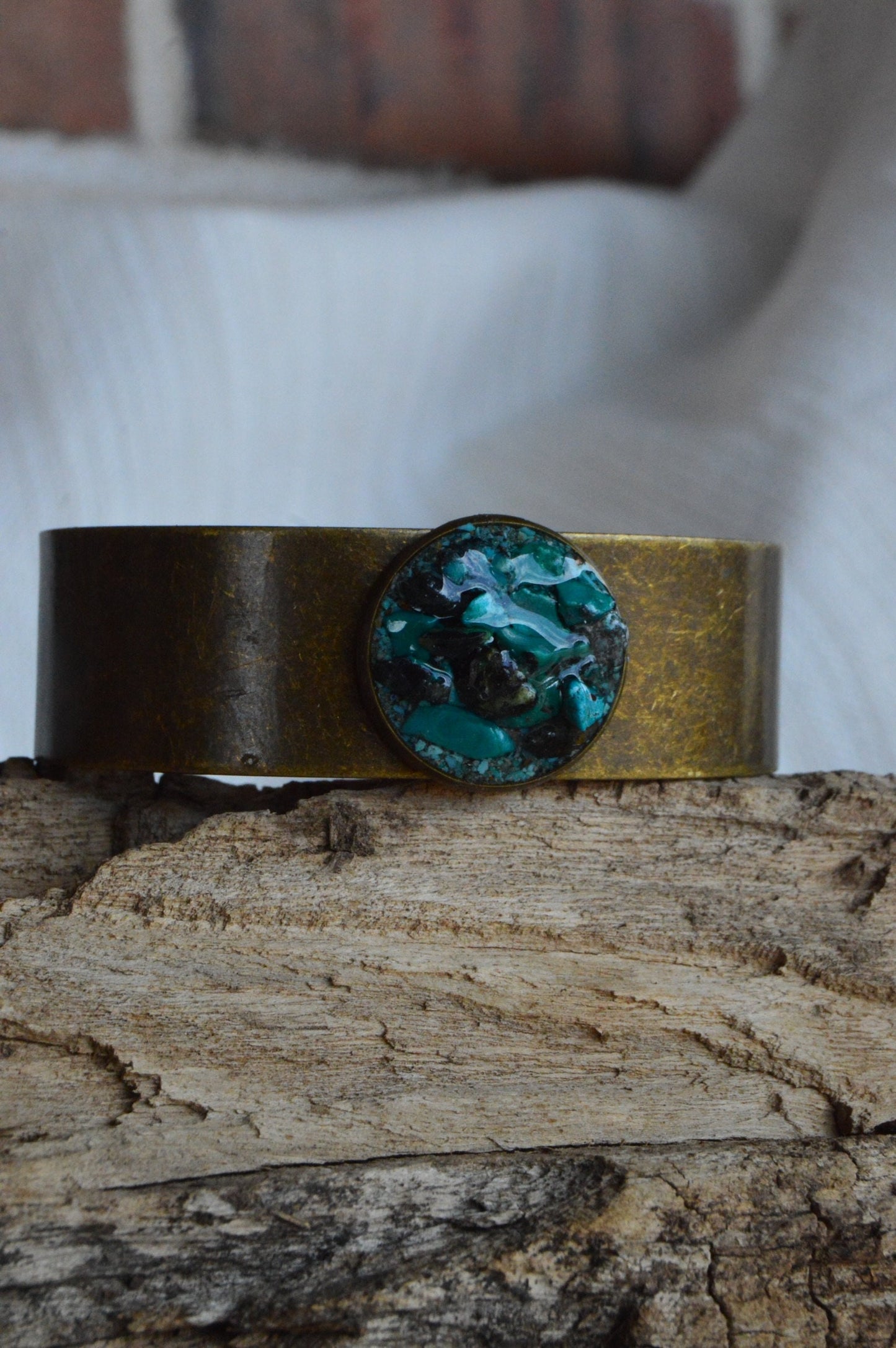 Turquoise Chip Inlay Bracelet,