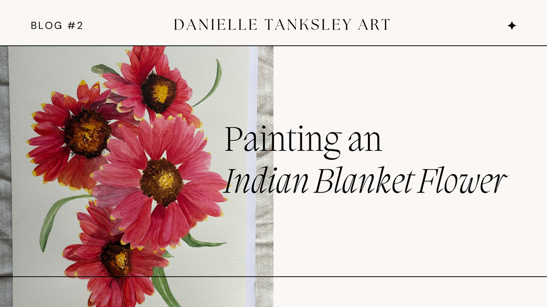 Painting an Indian Blanket in Watercolor