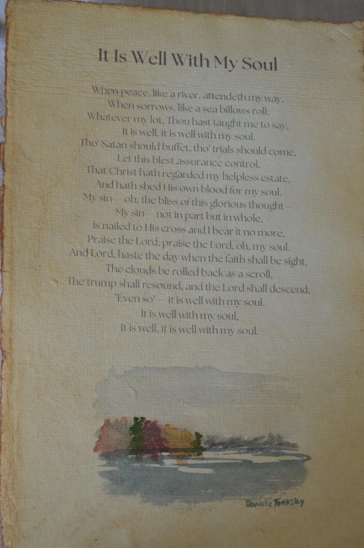 It Is Well With My Soul Hymn Watercolor