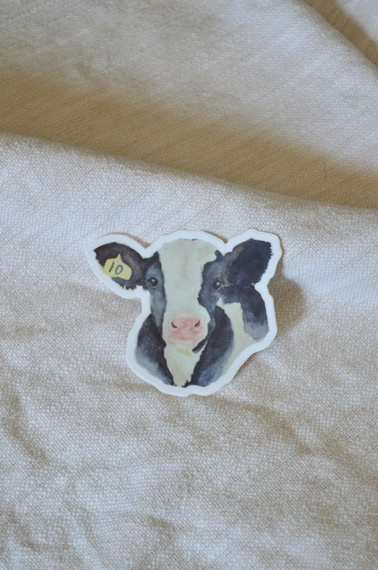 Holstein Calf Watercolor Sticker