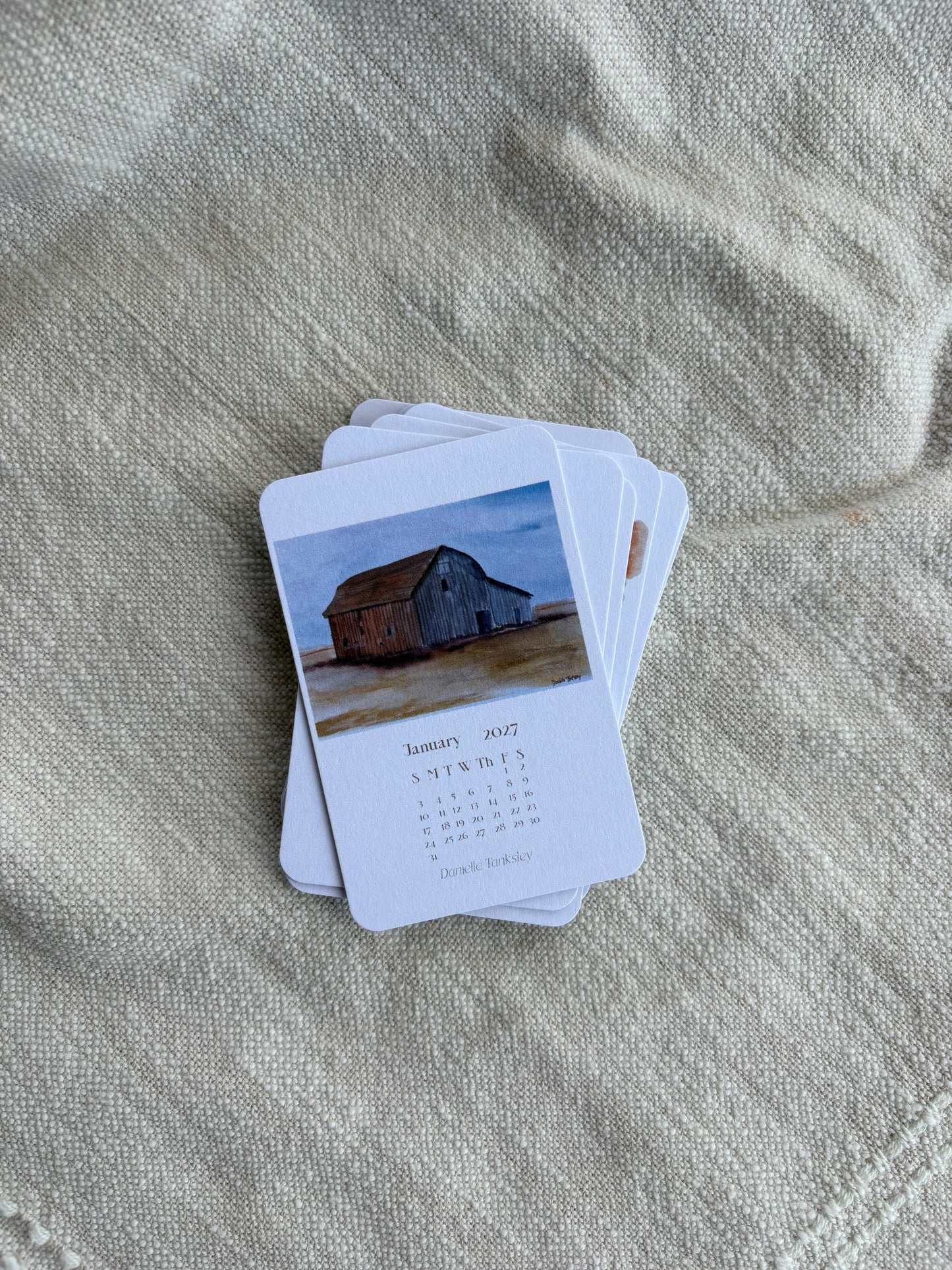Small Desktop 2027 Calendar