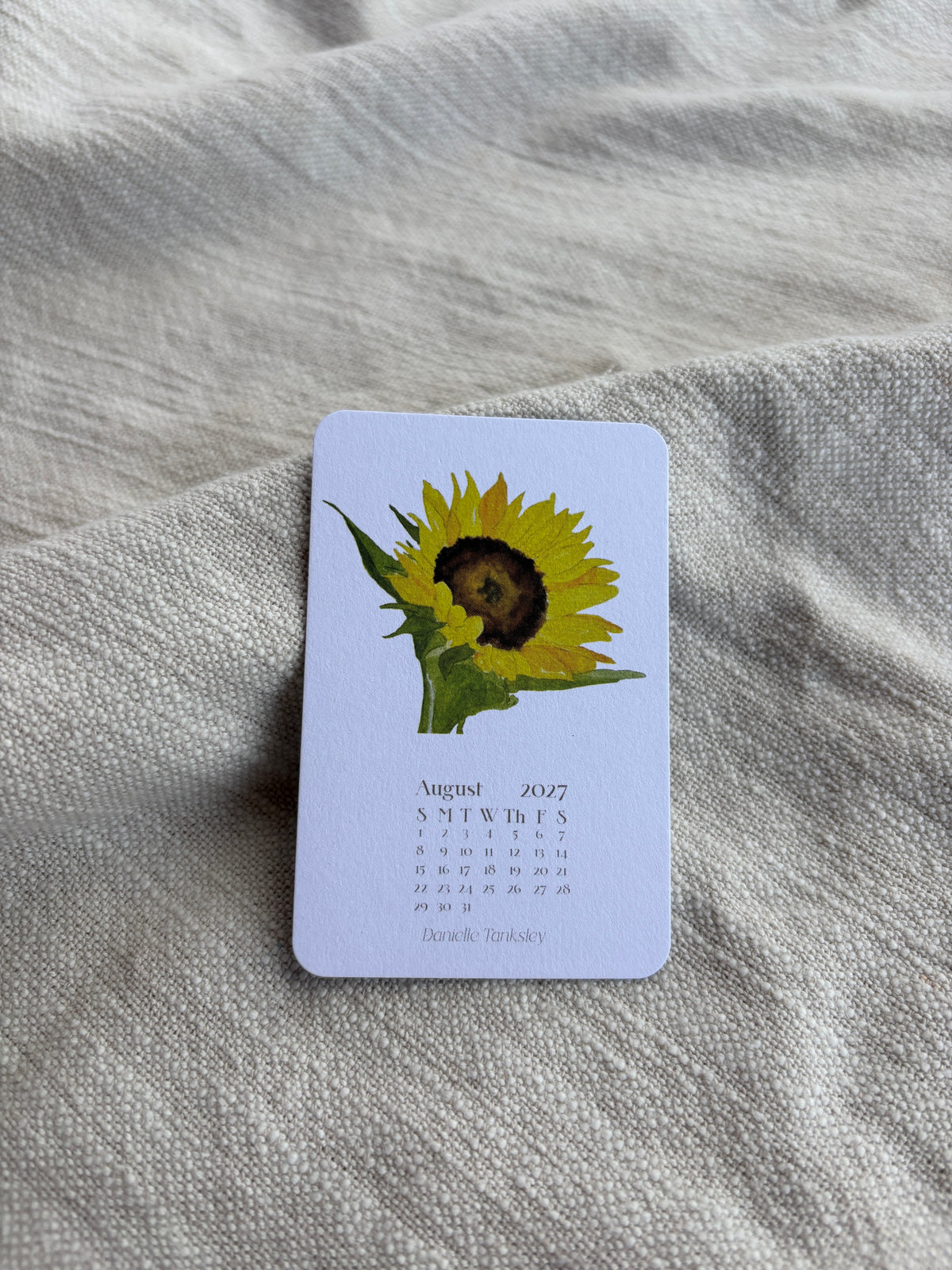 Small Desktop 2027 Calendar