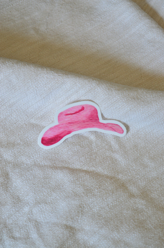 Pink Cowgirl Hat Sticker