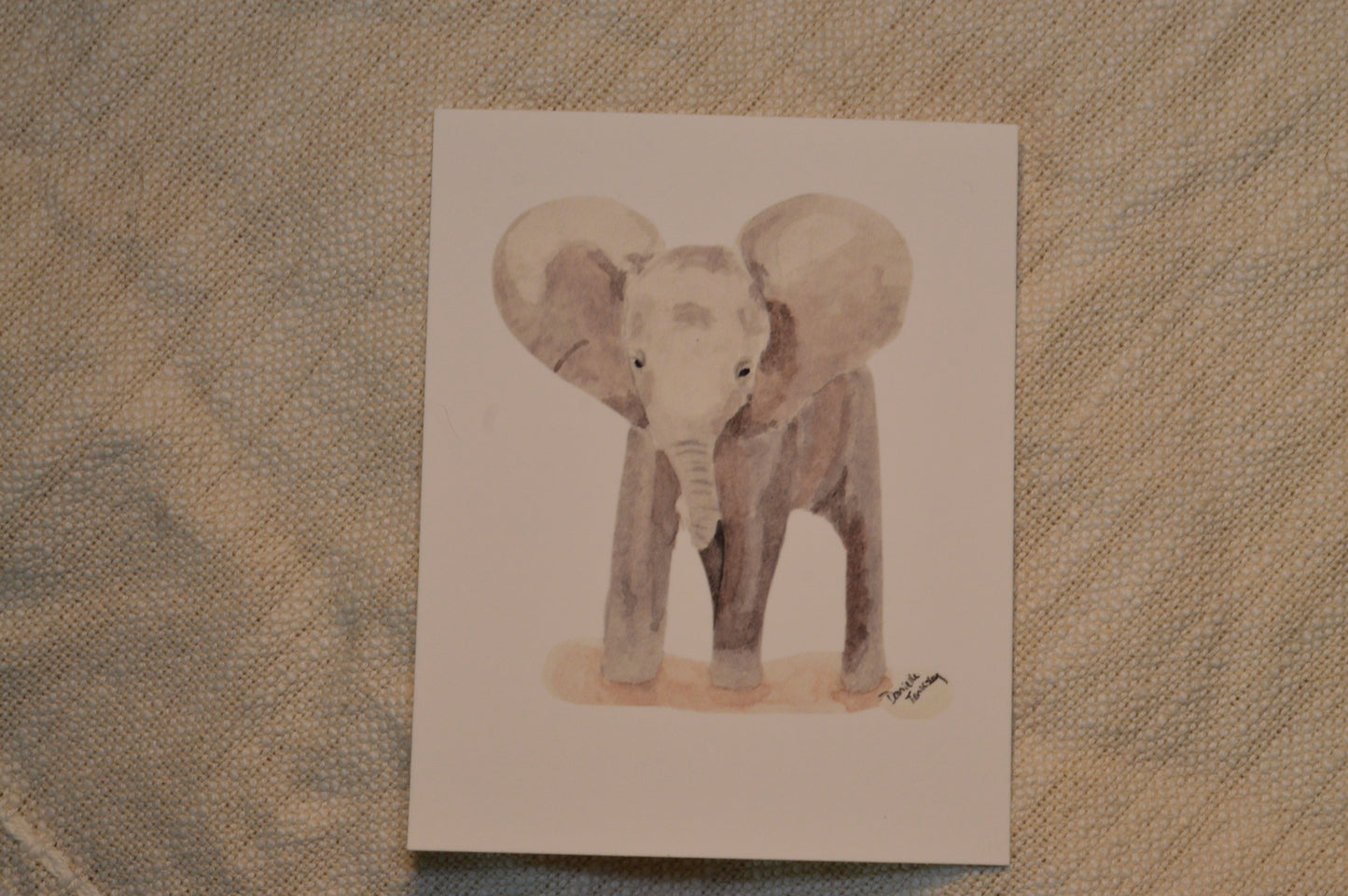 Mini Print Watercolor Baby Elephant