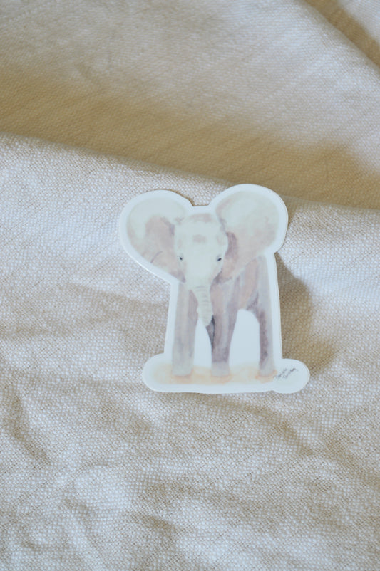 Baby Elephant Watercolor Sticker