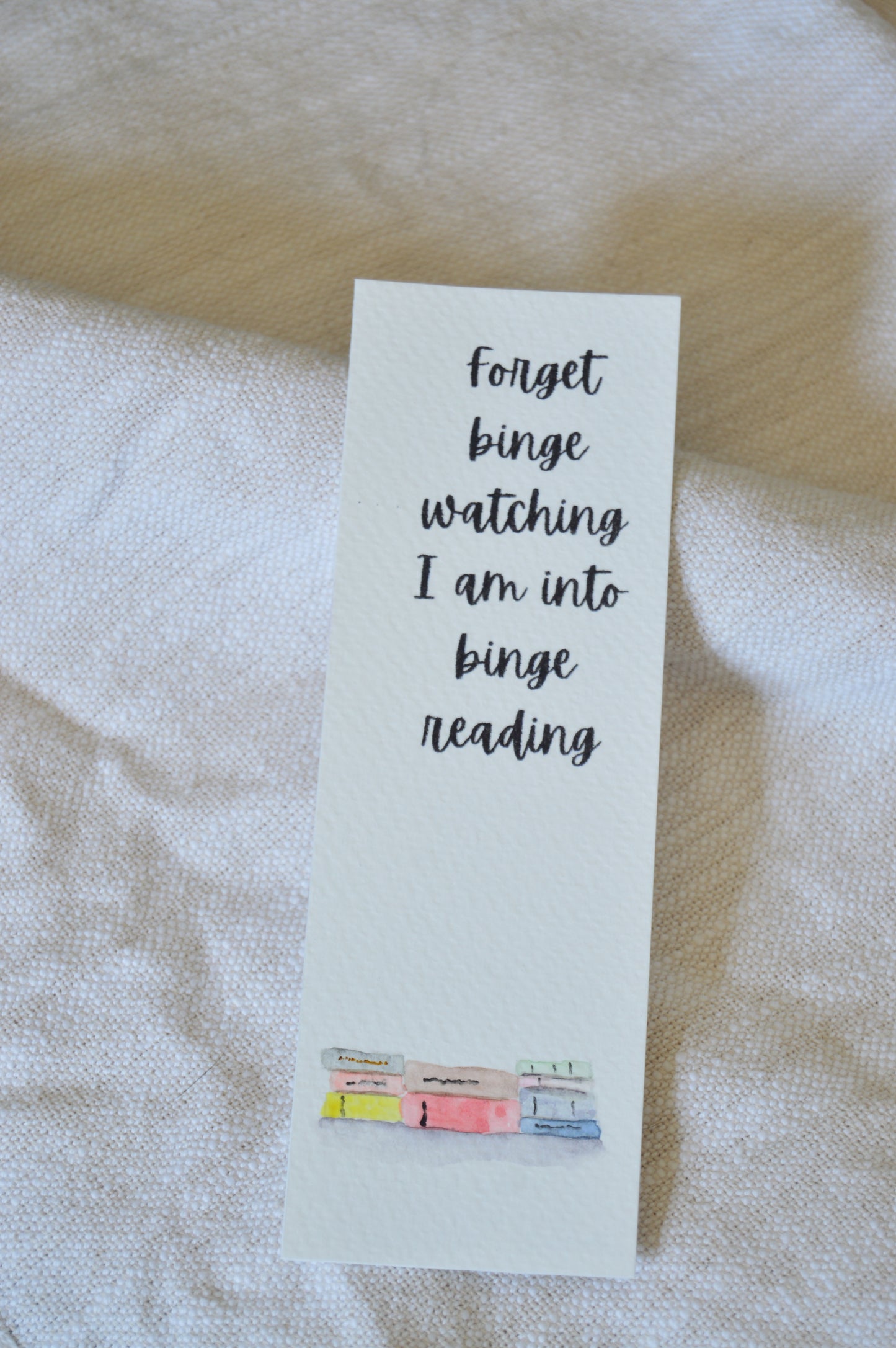 Binge Reading Stack of Books Bookmark