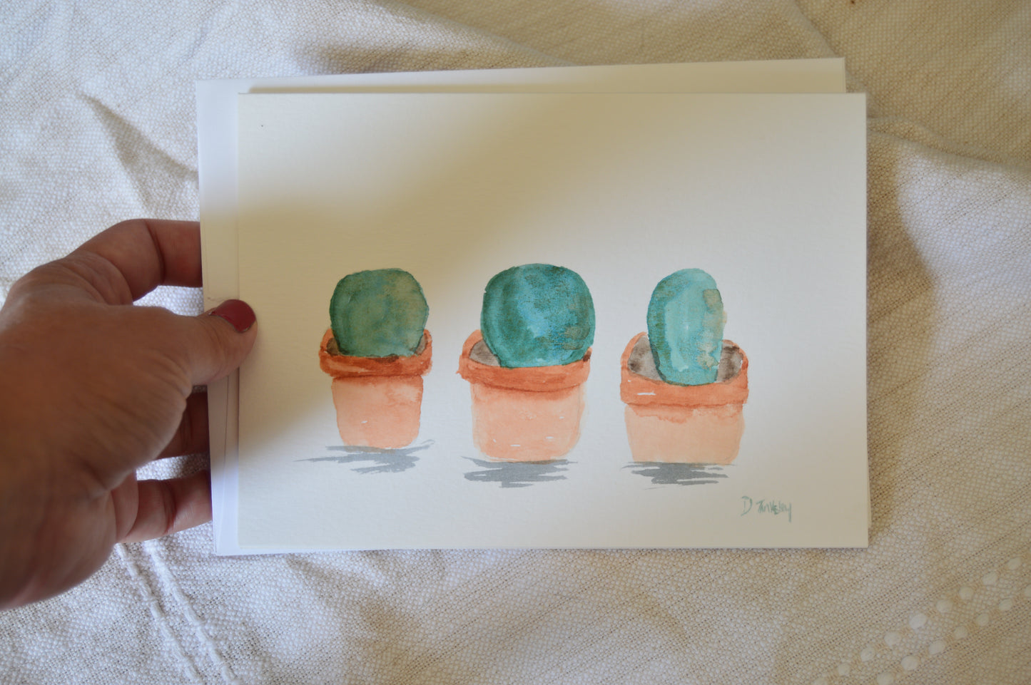 Potted Cactus Greeting Card