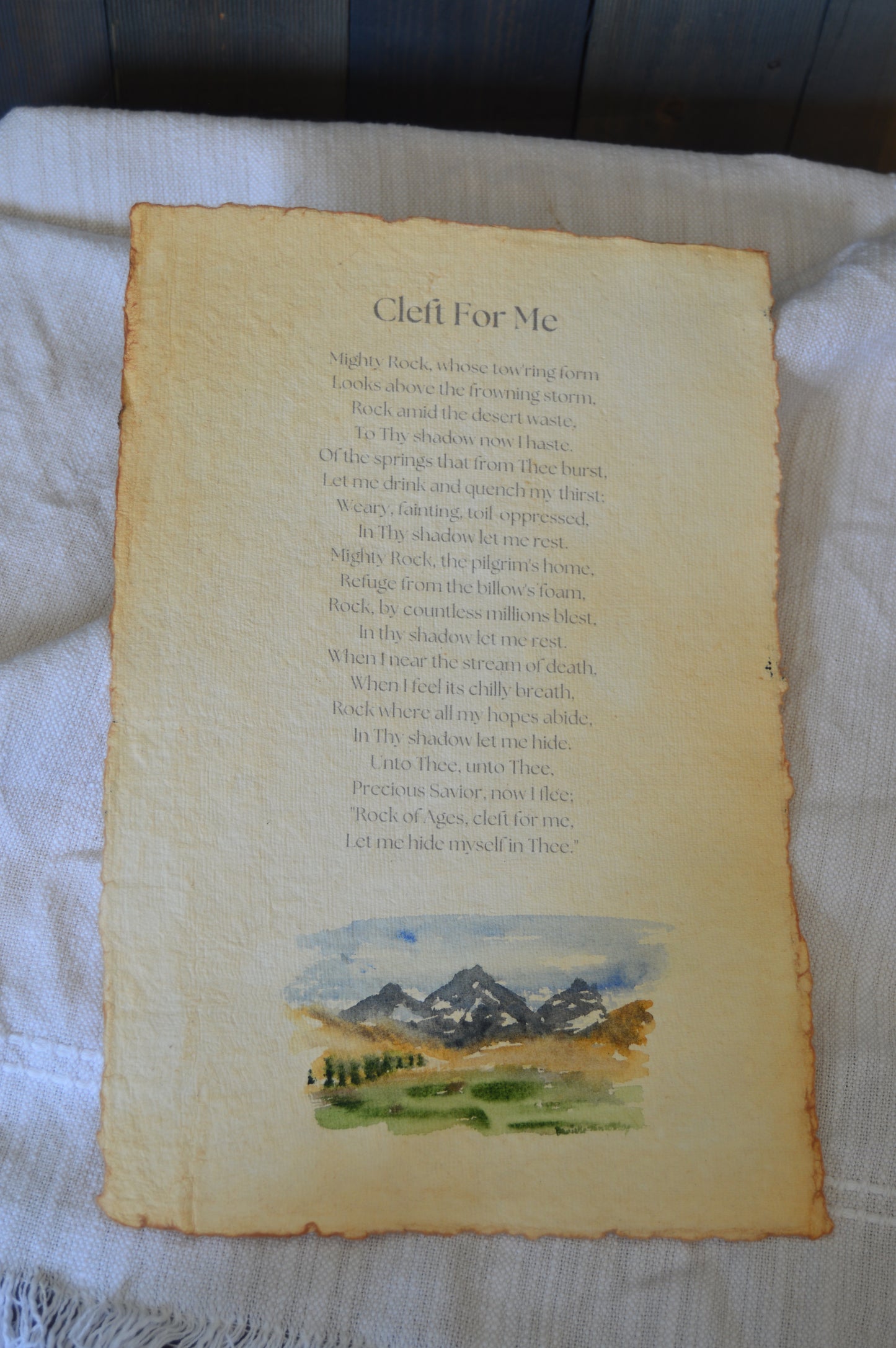 Cleft For Me Hymn Watercolor