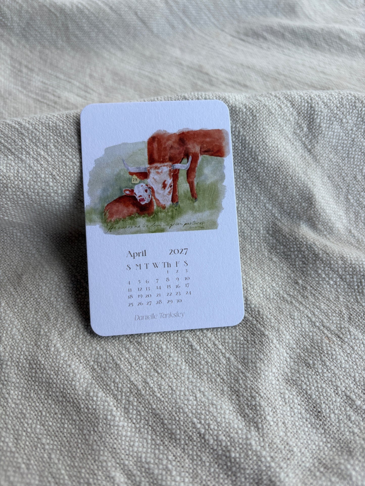 Small Desktop 2027 Calendar