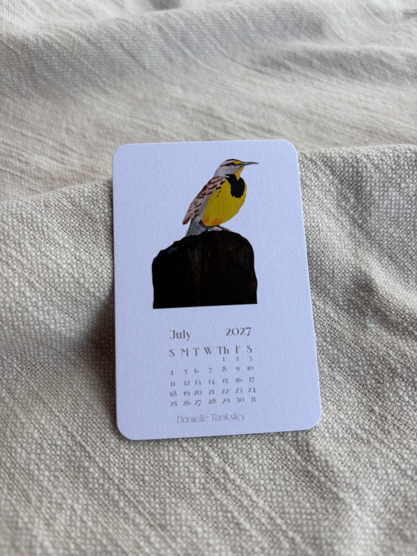 Small Desktop 2027 Calendar