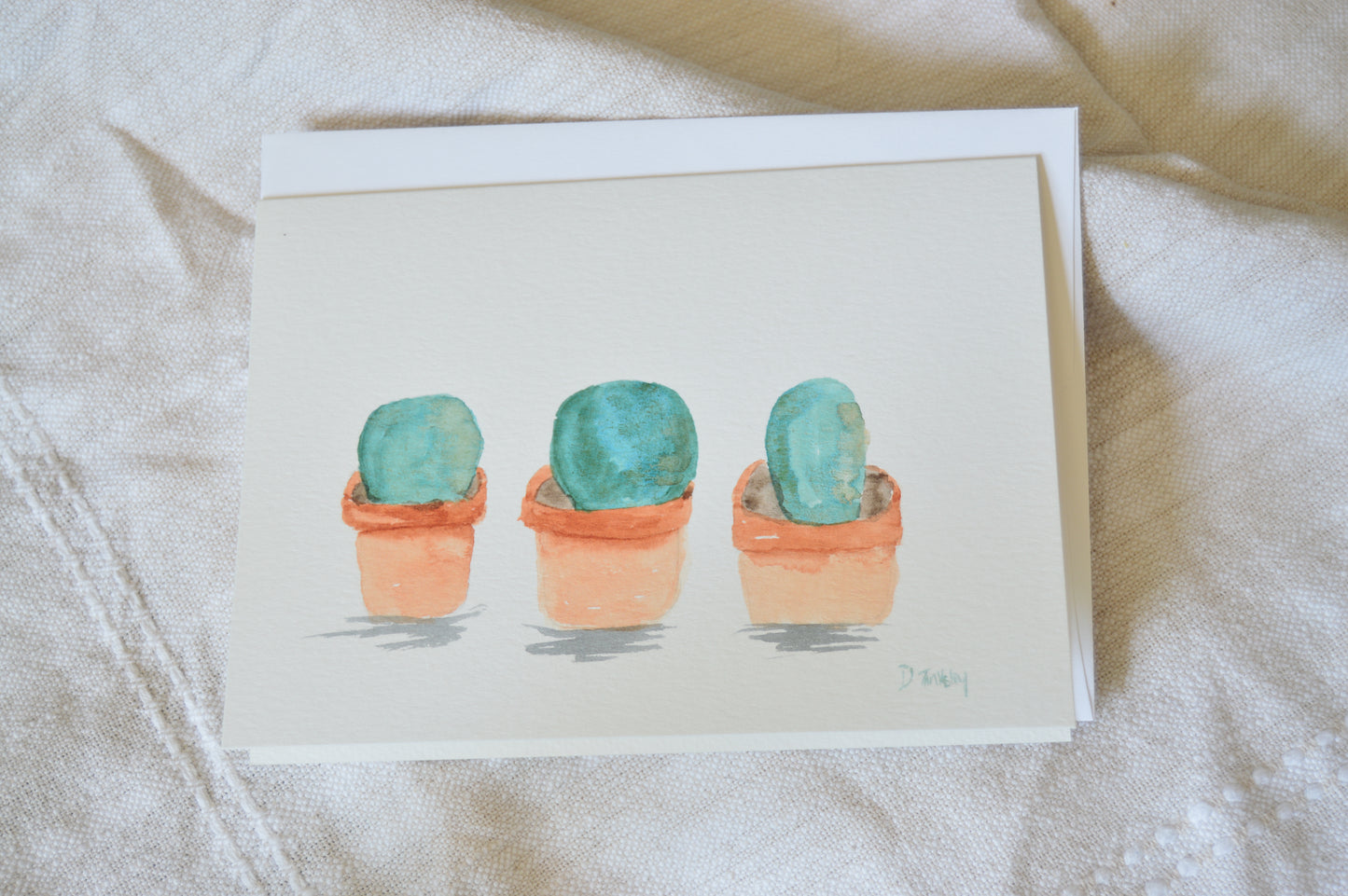 Potted Cactus Greeting Card