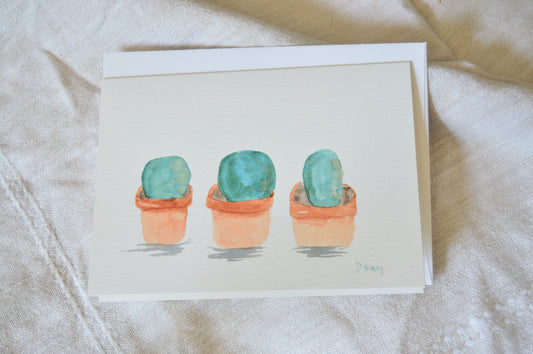 Potted Cactus Greeting Card