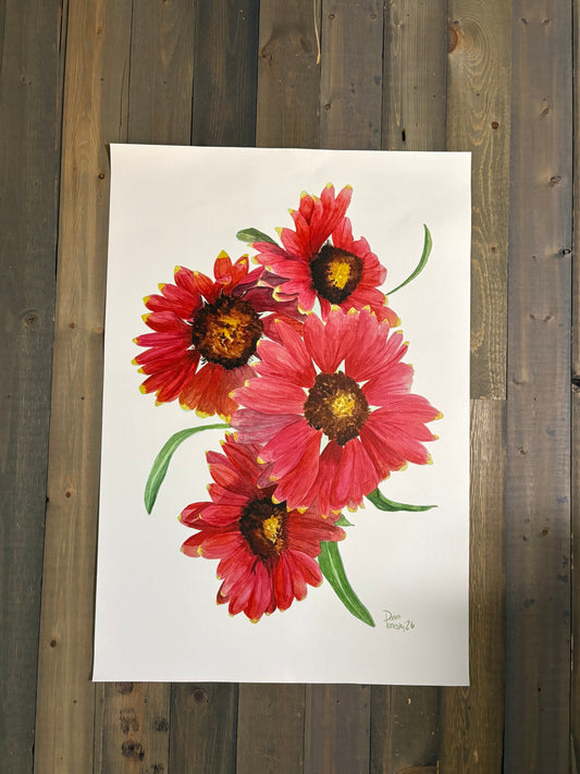 Indian Blanket Print on 16x24 Canvas