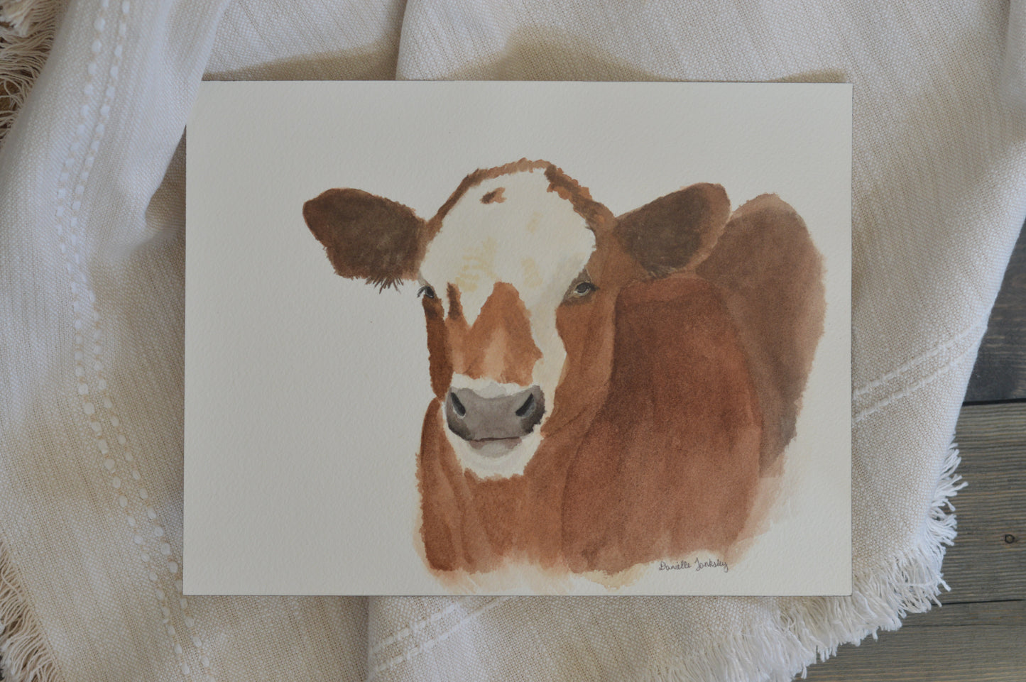 Calf Watercolor Painting