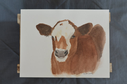 Calf Watercolor Painting