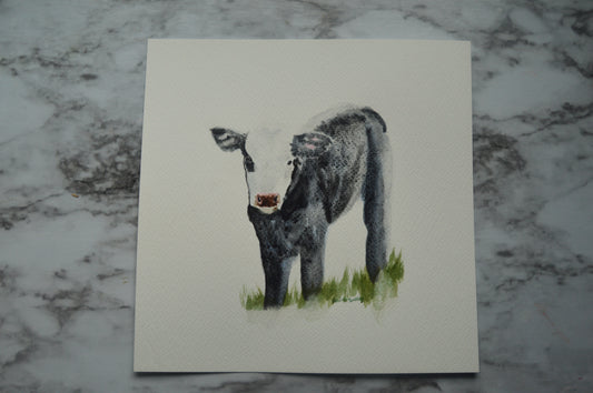 Black Calf Watercolor