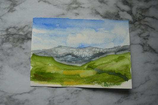 Mountain Landscape Watercolor