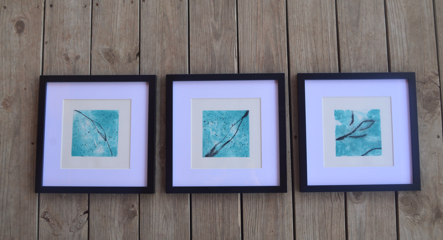 Abstract Turquoise Watercolor Bundle