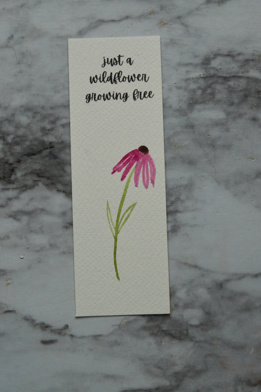Just A Wildflower Growing Free Watercolor Bookmark