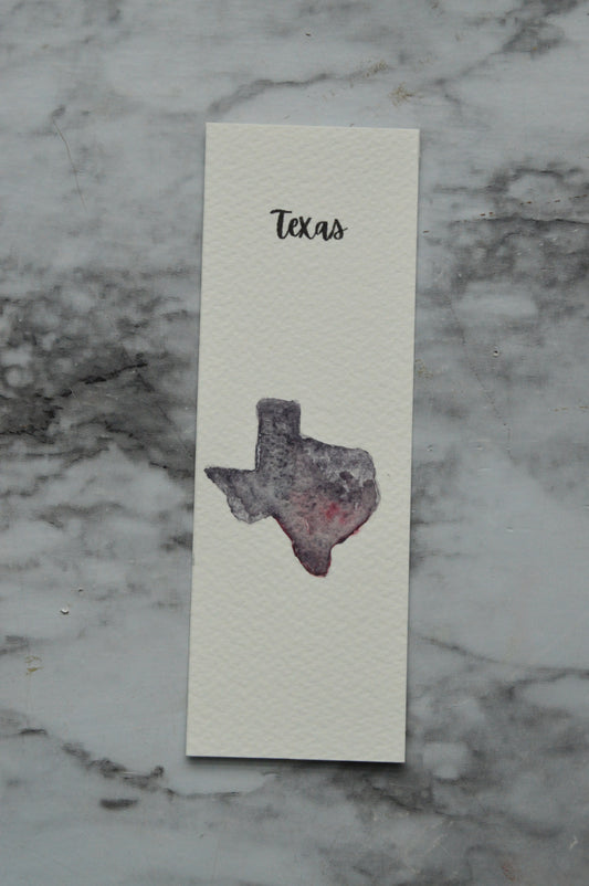 Texas Watercolor Bookmark