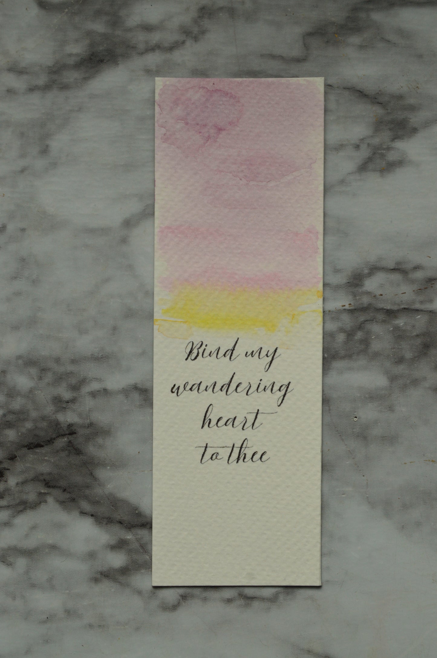 Bind My Wandering Heart To Thee Pink Sunset Bookmark