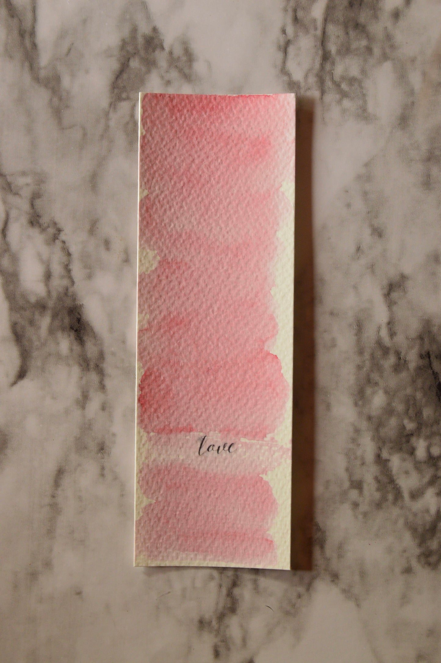 Love Red Watercolor Bookmark