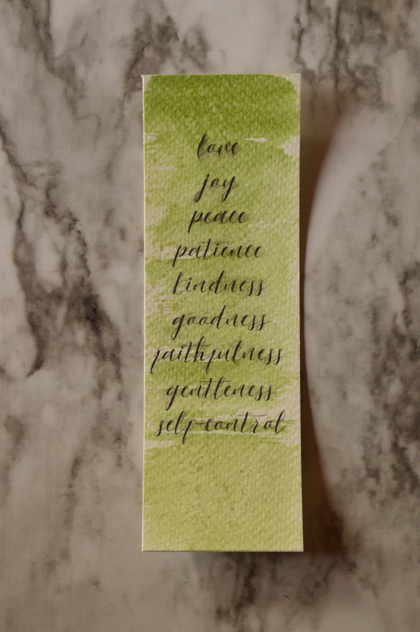 Fruit of the Spirit Watercolor Bookmark
