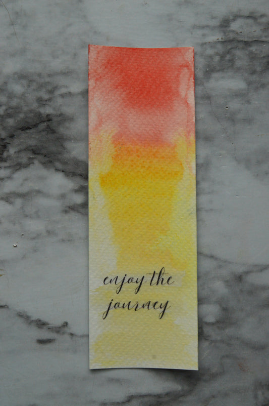 Enjoy the Journey Watercolor Bookmark