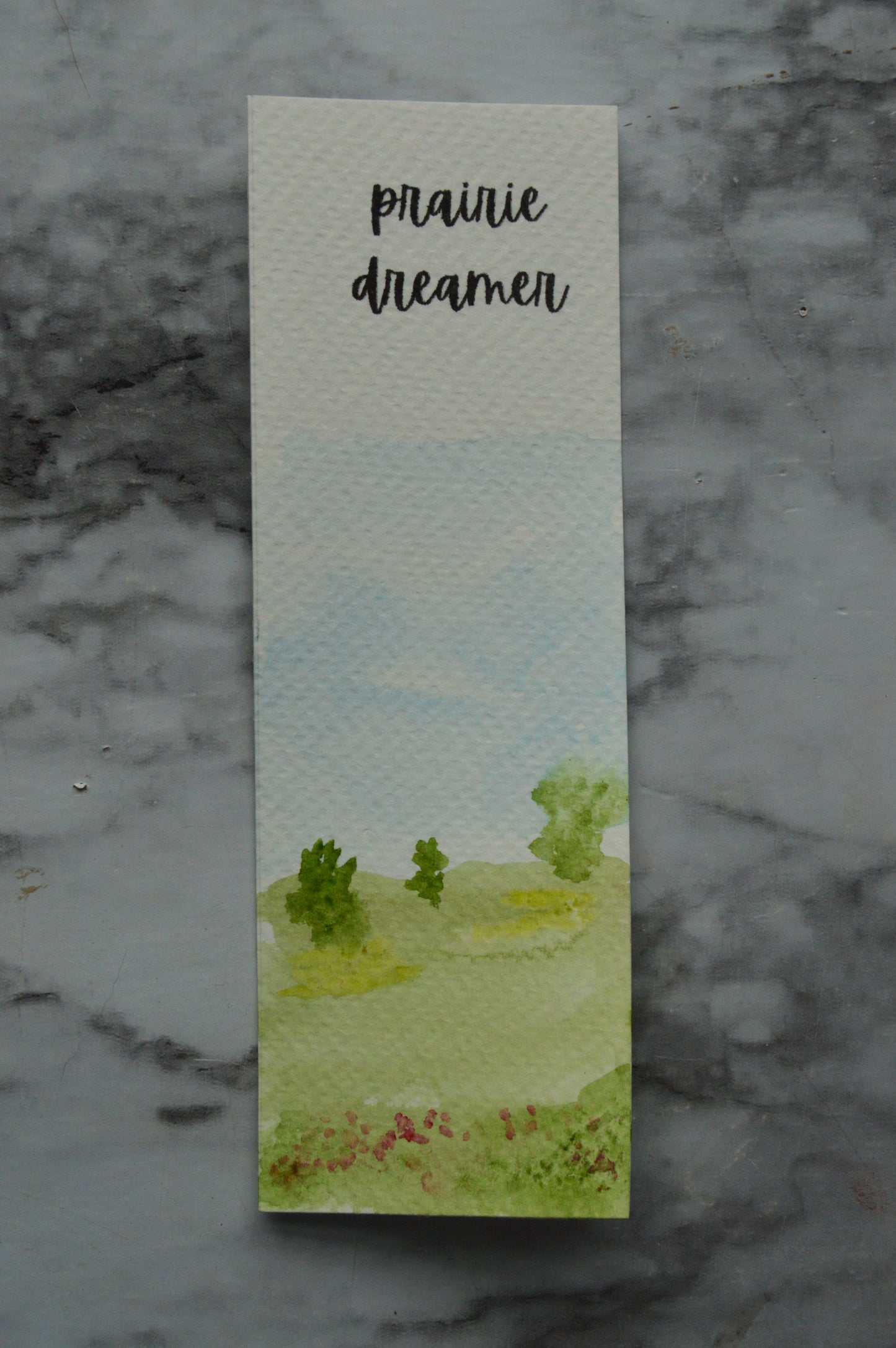 Prairie Dreamer Watercolor Bookmark