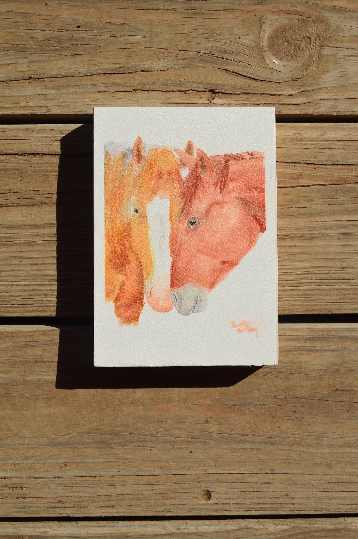 "This is Love" Horses on Board 5x7