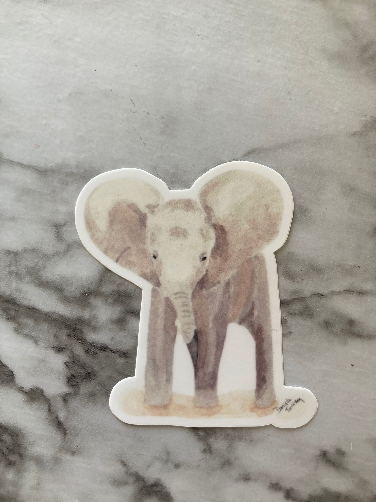 Baby Elephant Watercolor Sticker