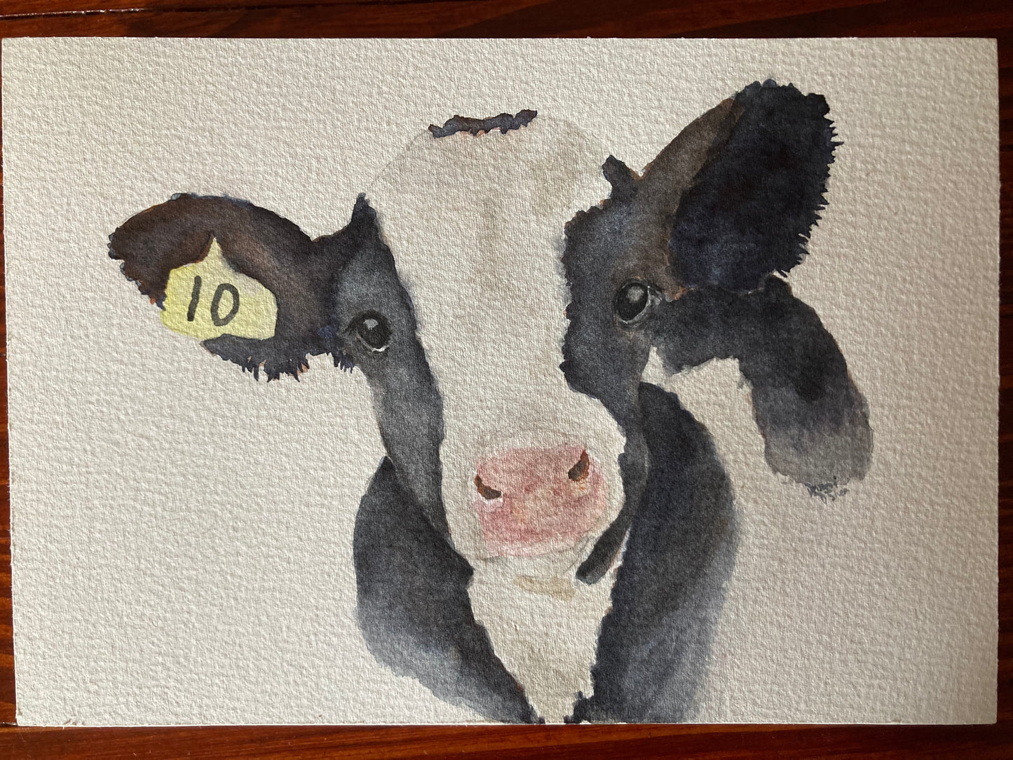 Holstein Calf Watercolor Origina