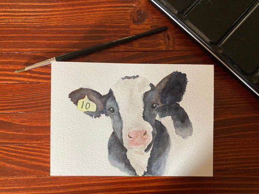 Holstein Calf Watercolor Origina