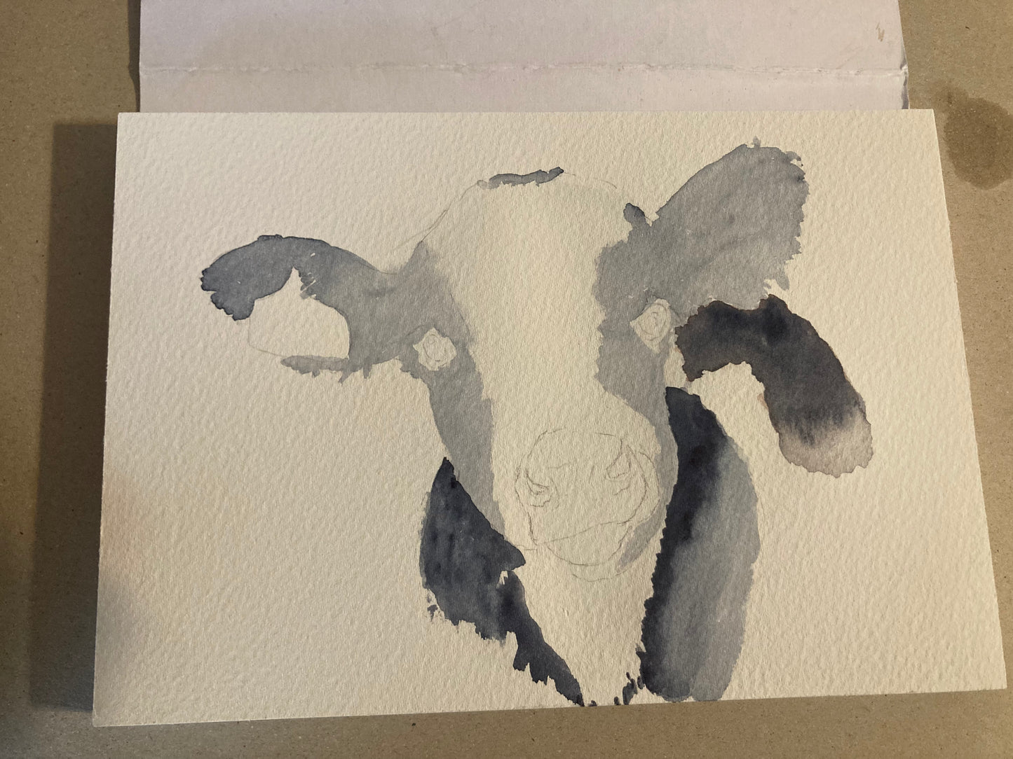 Holstein Calf Watercolor Origina