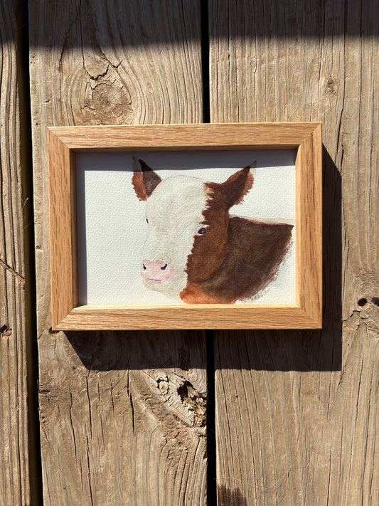 Brown Calf 5x7 Watercolor