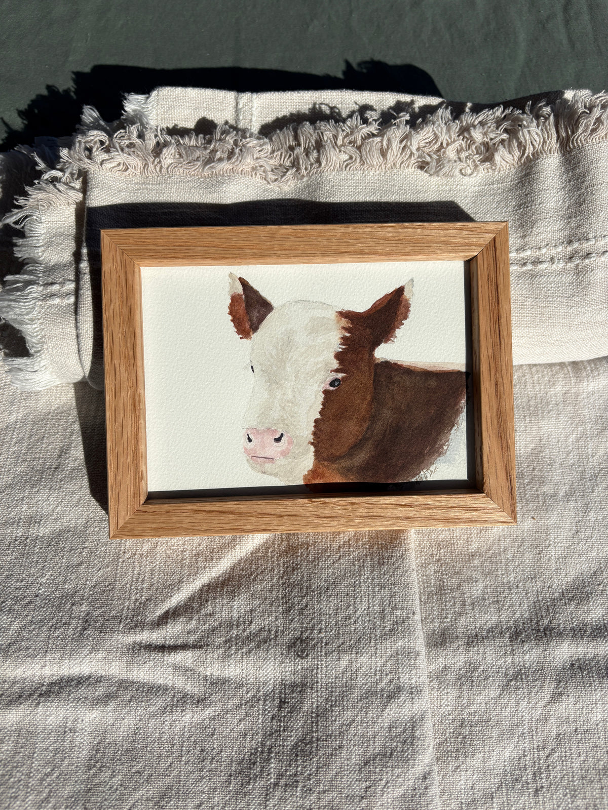 Brown Calf 5x7 Watercolor