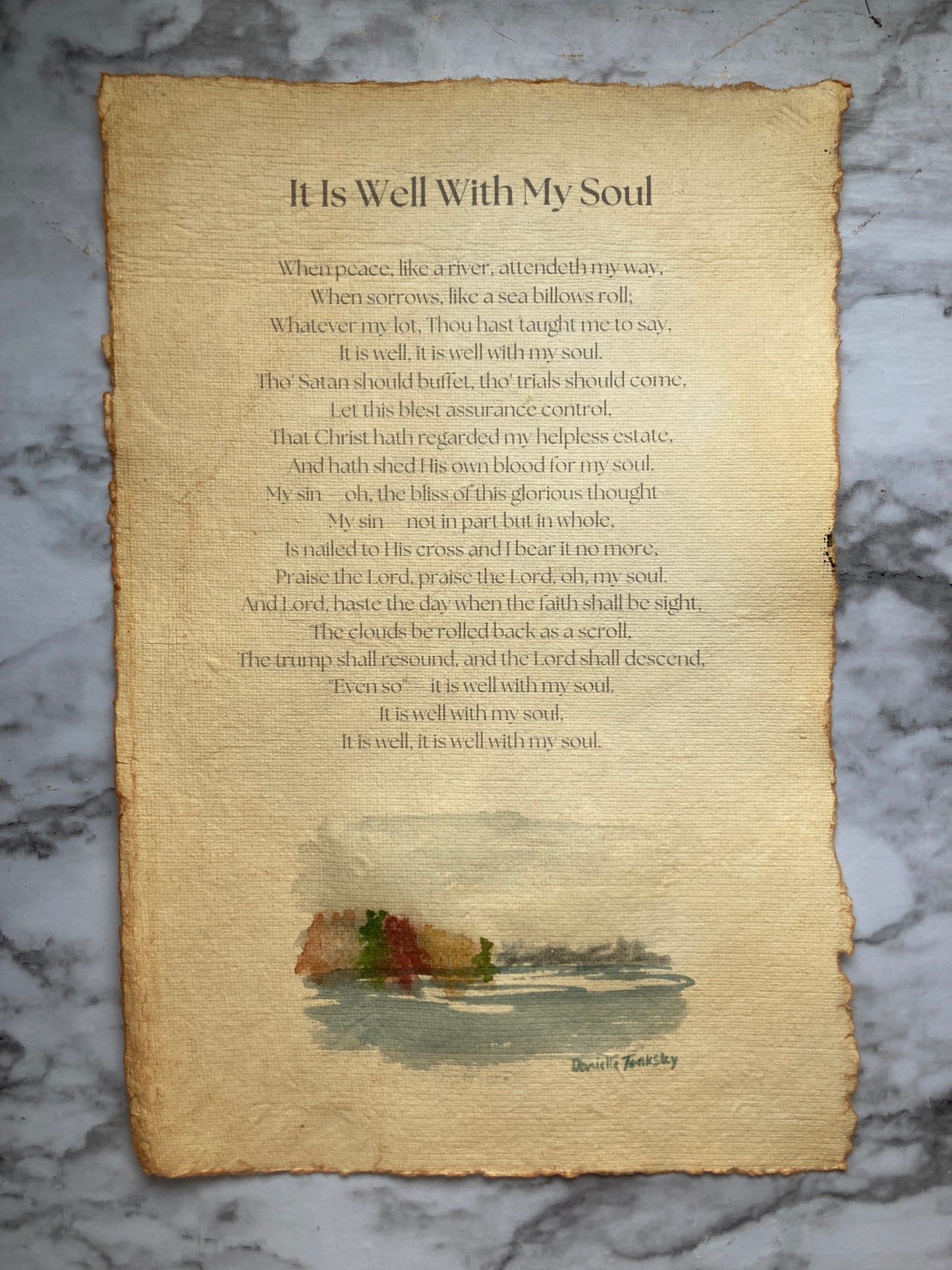 It Is Well With My Soul Hymn Watercolor