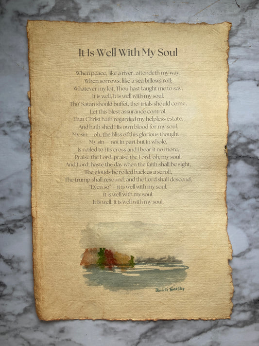 It Is Well With My Soul Hymn Watercolor