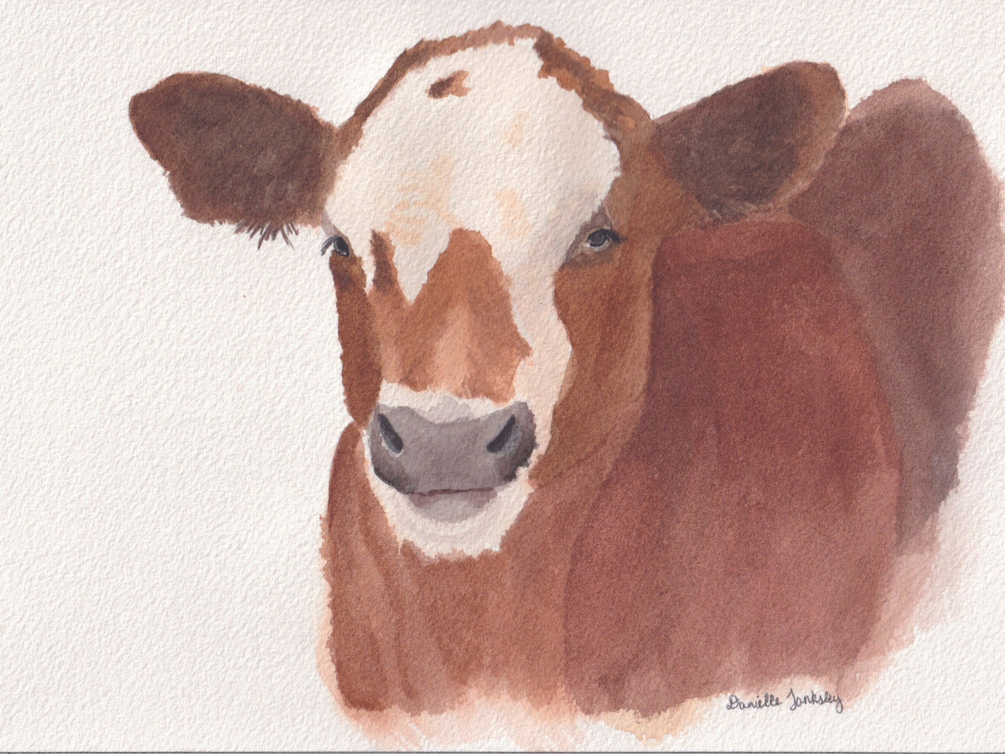 Calf Watercolor Painting